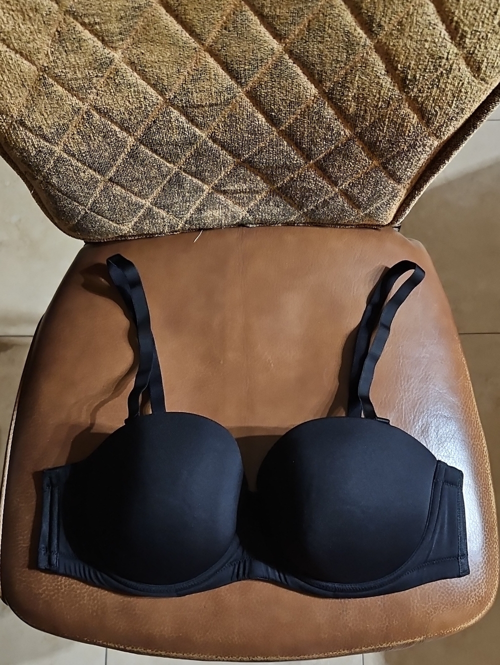 Wacoal Red Carpet Strapless T-Shirt Underwire Black Bra Seamless Full Coverage